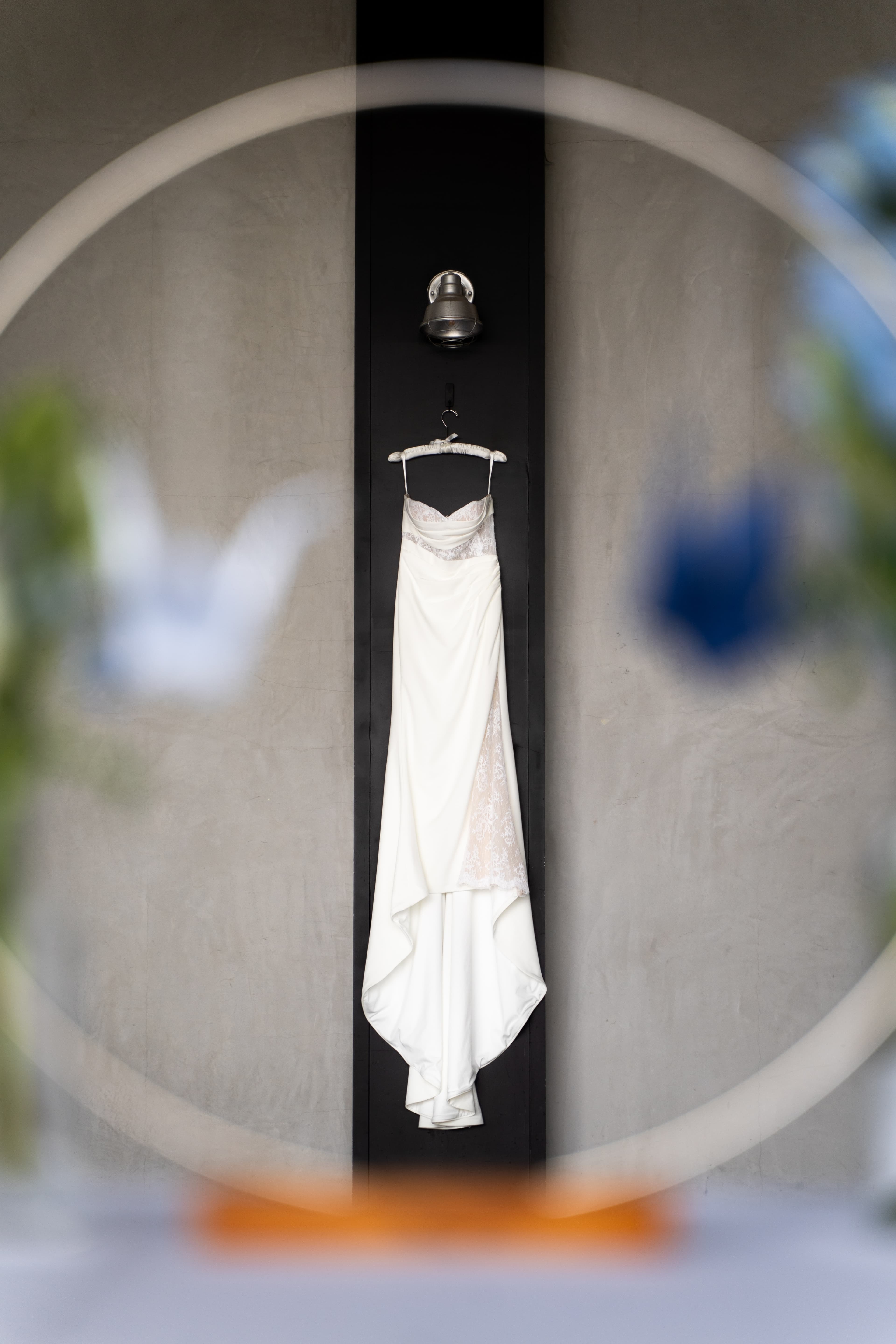Dress through a ring.
